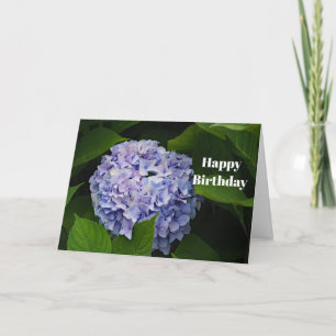 Carte Floral Purple Hydrangea Photo Anniversaire