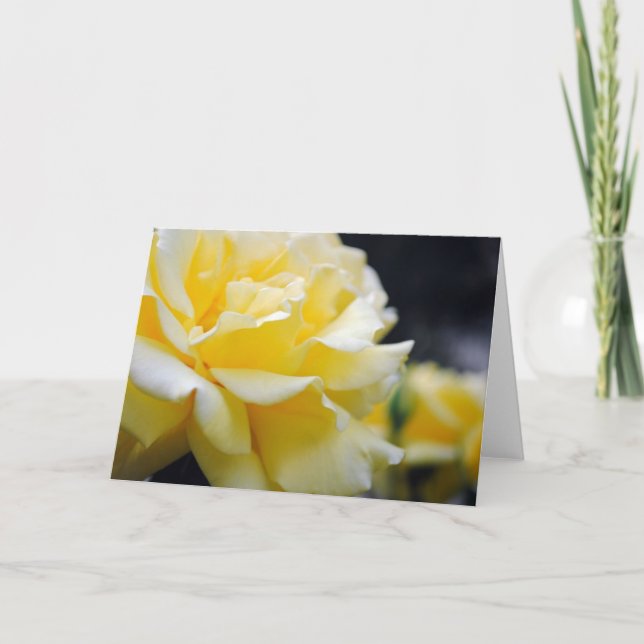 Carte Floral rose jaune 5 (Devant)