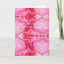 Floral rose Personnalisé 12e anniversaire de Maria