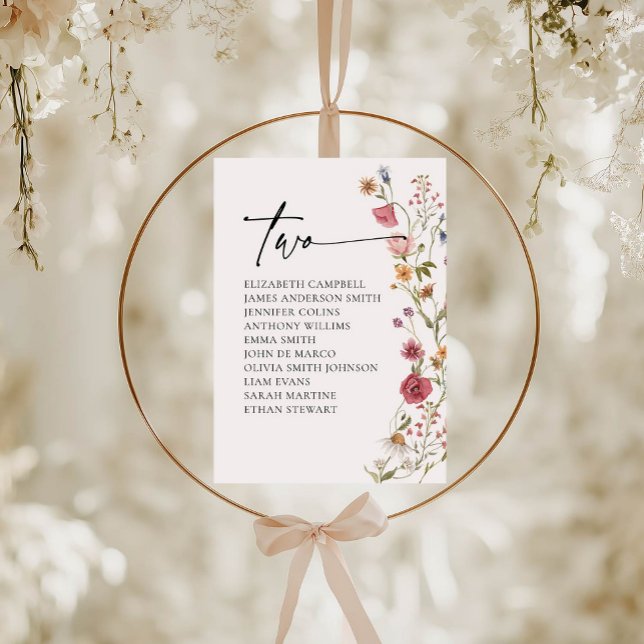 Carte Floral Seating Chart | Tableau 2 (Créateur téléchargé)
