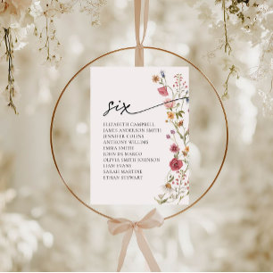 Carte Floral Seating Chart Tableau Six