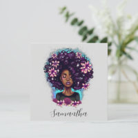 Floral Sparkling Afro Femme