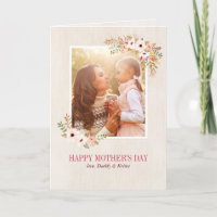 Carte Floral Watercolor - Fête des mères