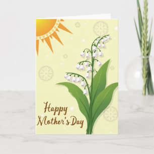 Carte florale à pois pour le printemps