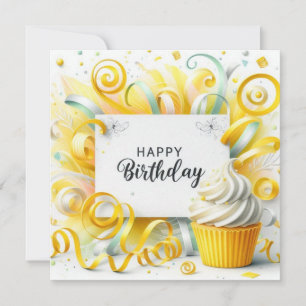 carte florale d'anniversaire heureuse