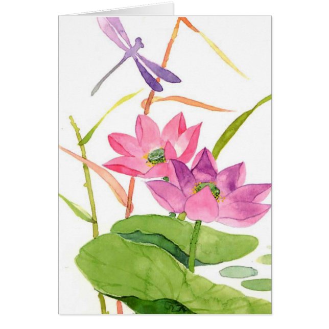 carte florale d'aquarelle (Devant)