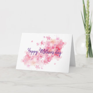 Carte florale de cerisier pour la fête des mères