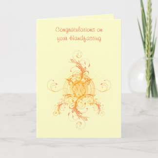 Carte florale de félicitations de Sun Handfasting
