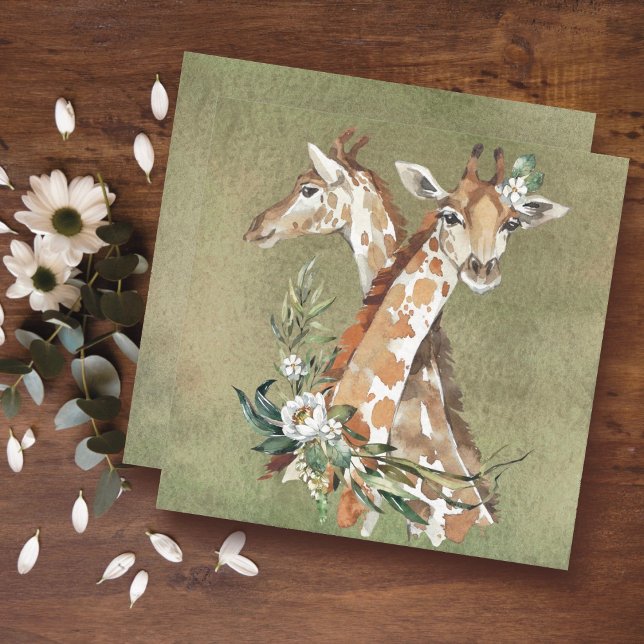 Carte florale de girafe (Créateur téléchargé)
