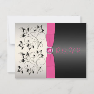 Carte florale de la partie RSVP du bonbon 16 à