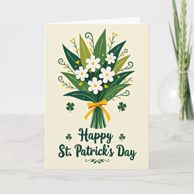 Carte florale de la Saint-Patrick (Devant)