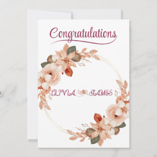 Carte florale de mariage personnalisée | Nouvellem