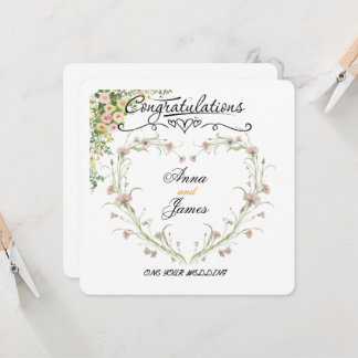 Carte florale de mariage personnalisée | Nouvellem