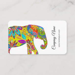 Carte florale d'éléphant