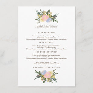 Carte florale d'insertion de mariage de silhouette