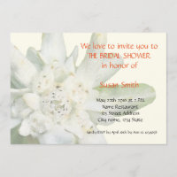 Carte florale d'invitation de Fête de la mariée