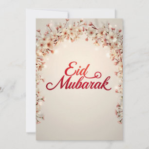 Carte florale Eid mubarak Carte moderne Eid Fitr