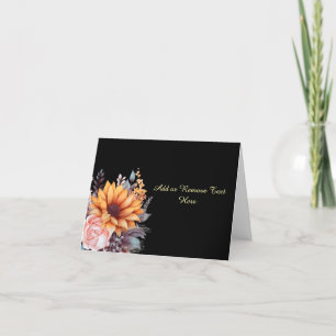 Carte florale flanc simple et élégante