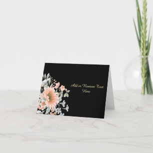 Carte florale flanc simple et élégante