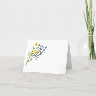 Carte florale flanc simple et élégante