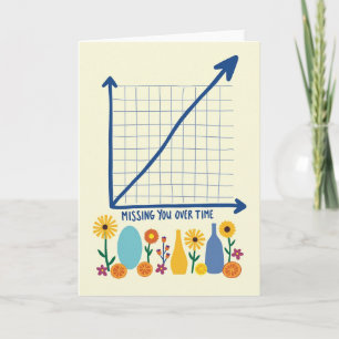 Carte florale graphique d'absence