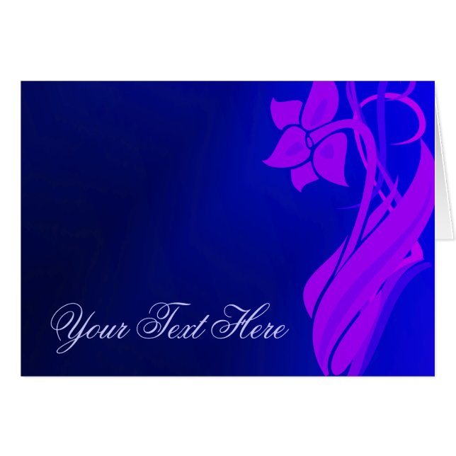 Carte Florale Indigo (Devant horizontal)