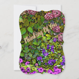 CARTE FLORALE "PENSER À VOUS"/ROSE, VIDE ET COLO VERT