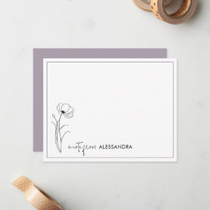 Carte florale personnalisée à main