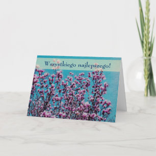 Carte Florale Polonaise Anniversaire Sto Lat Magno
