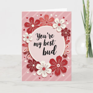 Carte florale pour le meilleur ami