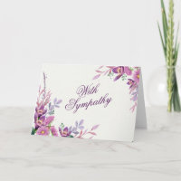Carte florale Sympathy