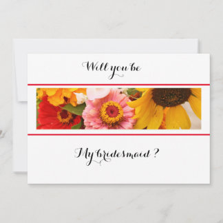 Carte Florale Veux-tu être ma demoiselle d'honneur
