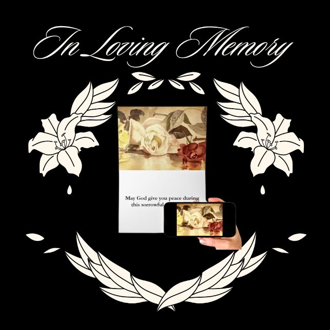 Carte Flore Bible KJV Verse Sympathie (Floral KJV Bible Verse Sympathy Card)