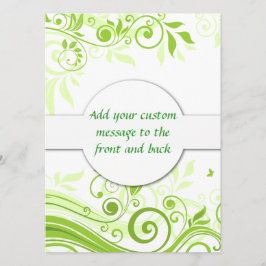 Carte Flore en teintes de vert frais