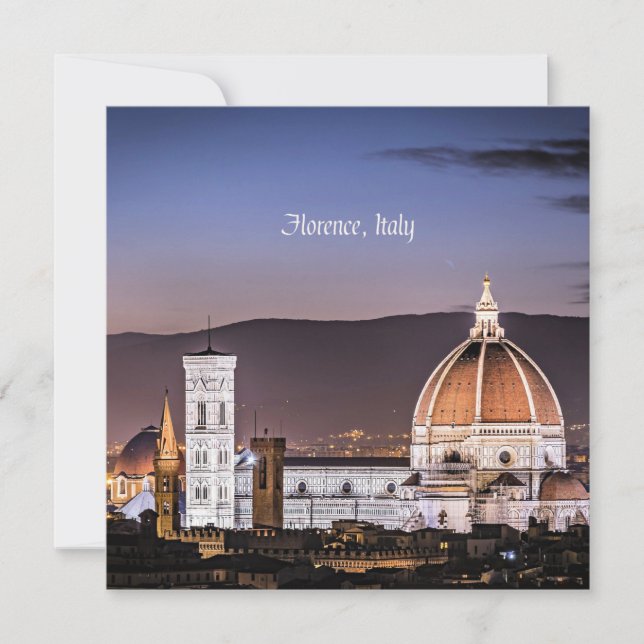 Carte Florence, Italie, photo du paysage urbain (Devant)