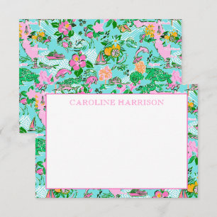 Carte Floride Preppy Palm Beach Motif Imprimer