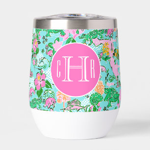 Carte Floride Preppy Palm Beach Motif Monogrammé