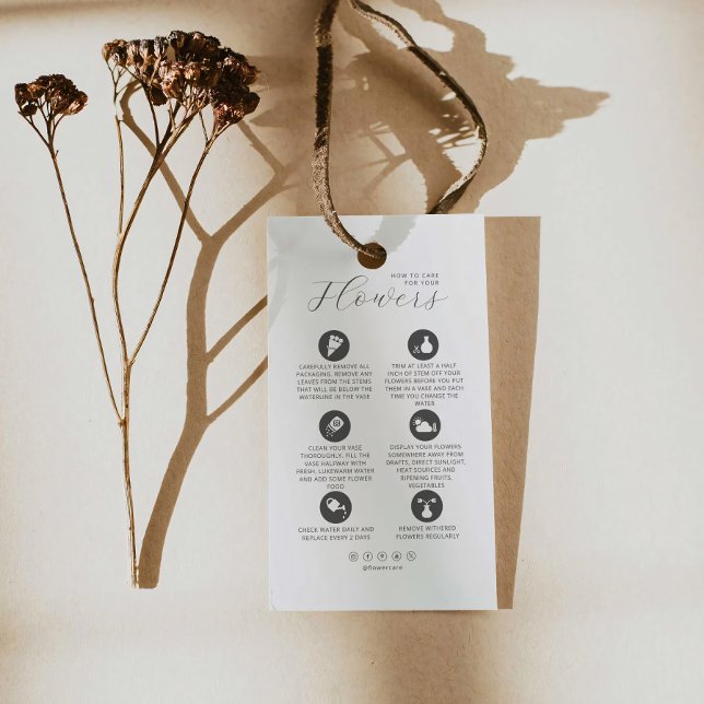 Carte Florisante Hang Tag Avec Logo (Créateur téléchargé)