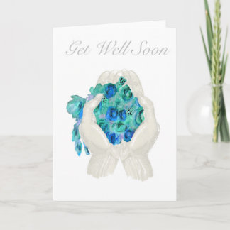 Carte Flower Bouquet Get Well Card