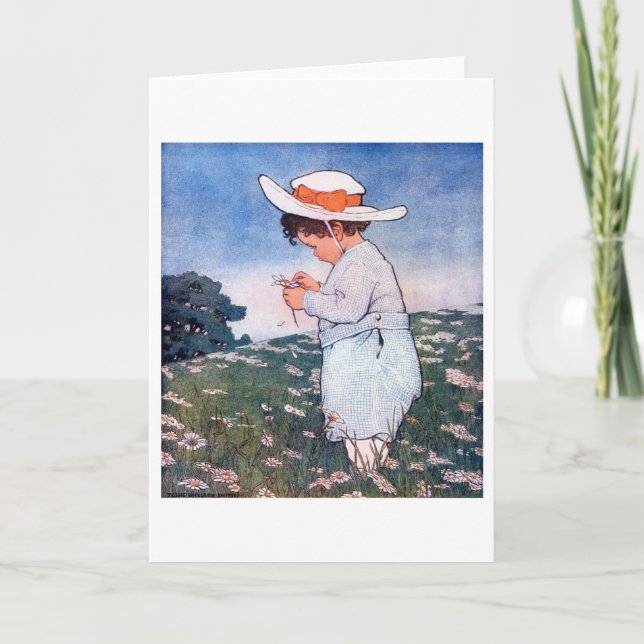 Carte Flower Fortune telling, Jessie Willcox Smith (Devant)