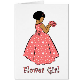 Carte : Flower Girl in Coral