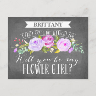 Carte Flower Girl  Porte-parole