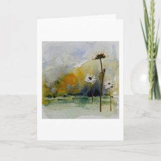 Carte Flower Landscape Greeting Card Blank Inside 