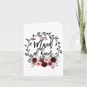 Carte Flower Maid Of Honor Douche Mariage Bachelorette P