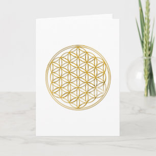 Carte Flower Of Life   gold, small