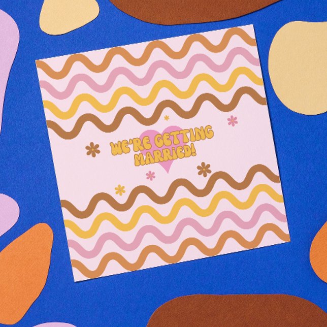 Carte Flower Power 60's 70's We's Married Card (Créateur téléchargé)