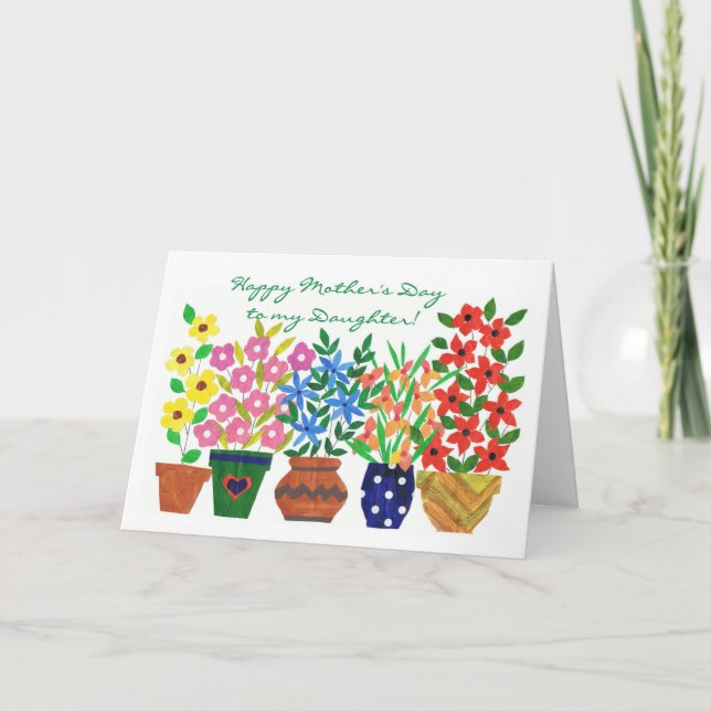 Carte Flower Power pour la Fête des mères pour une (Devant)