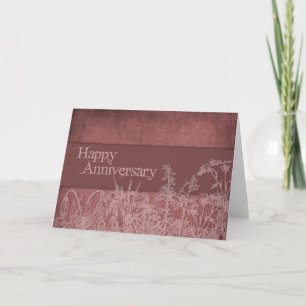 Carte Flower Silhouettes Anniversaire