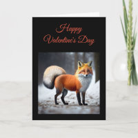 Fluffy Wild Fox Fold Greeting Card