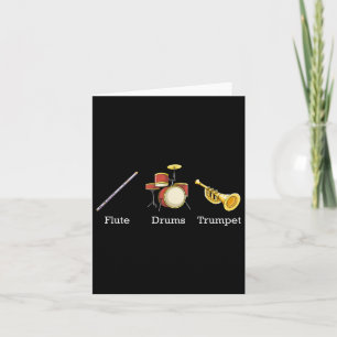 Carte Flute tambours Trumpet Instruments de bande Anti T